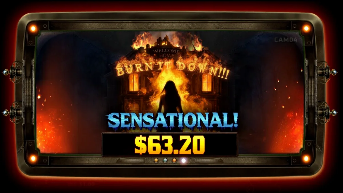 Interface do slot Sanatorium Secrets com temática de terror e horror